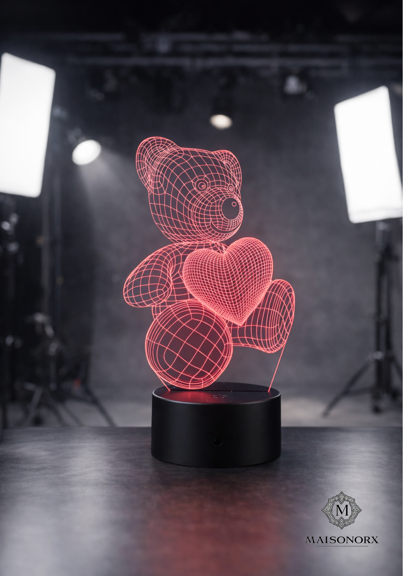 LumaBear 3D Heart Lamp