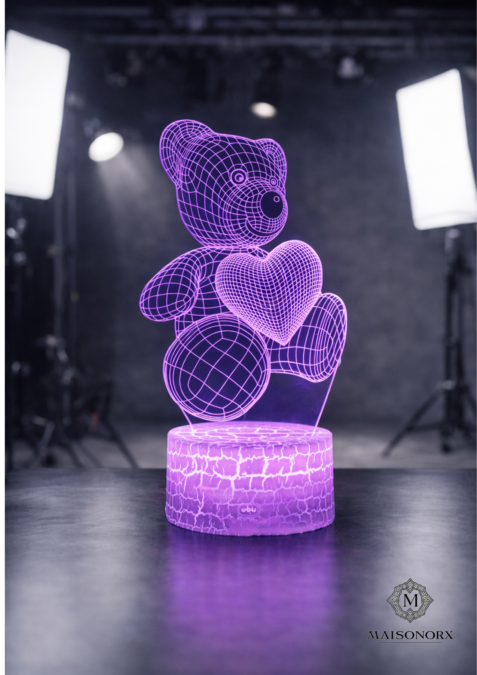 LumaBear 3D Heart Lamp