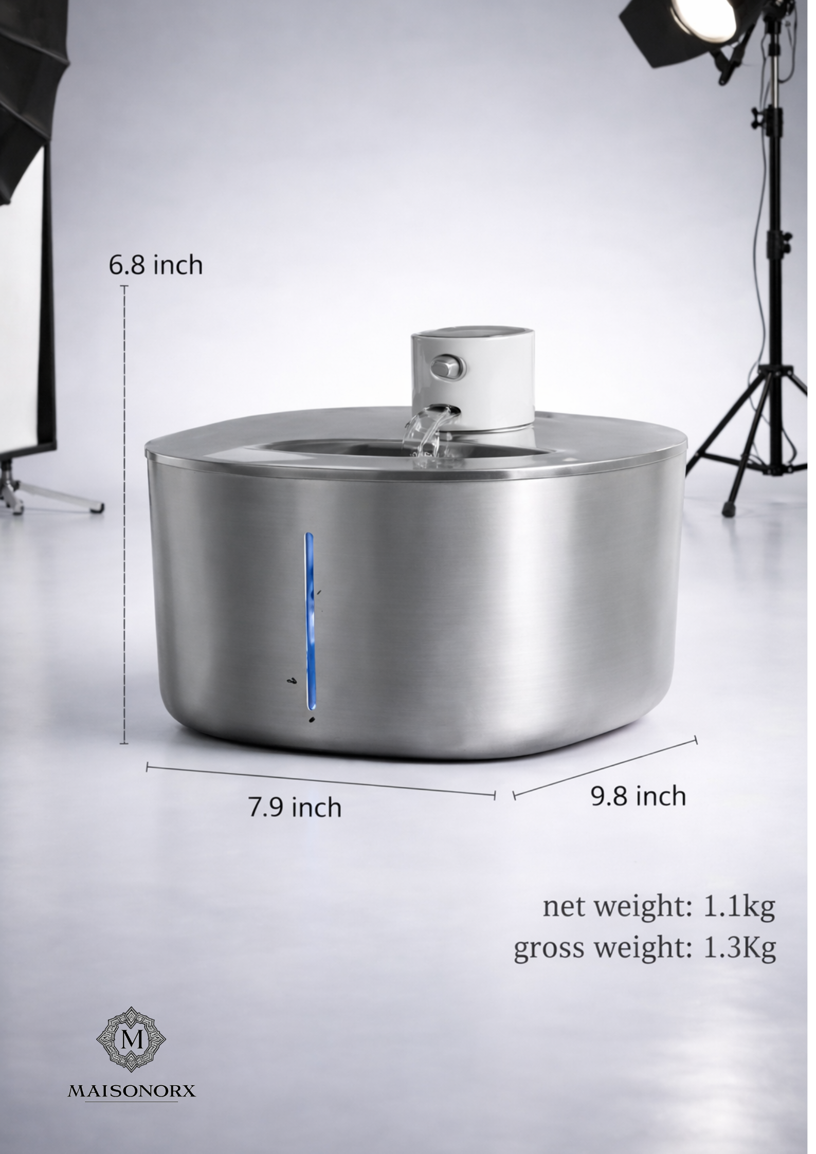 AquaFlow Stainless Cat Fountain