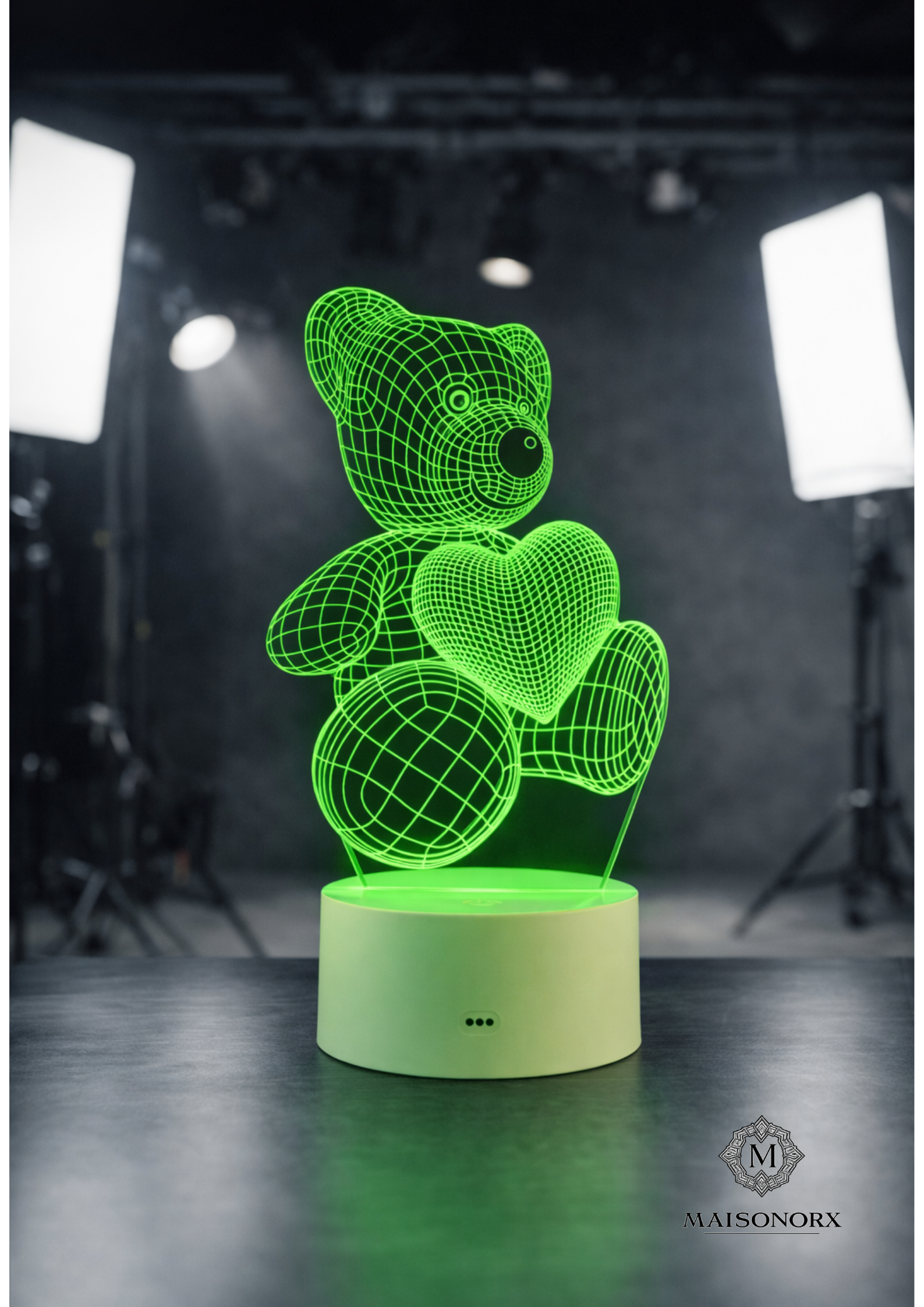 LumaBear 3D Heart Lamp